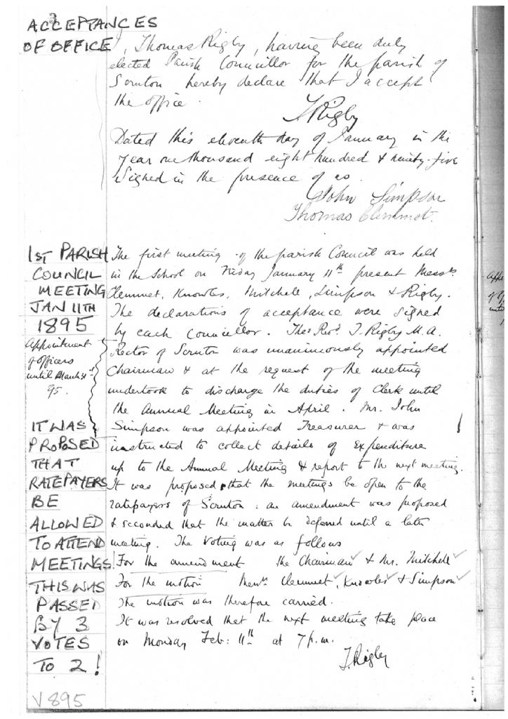 Parish Council Minutes 1895