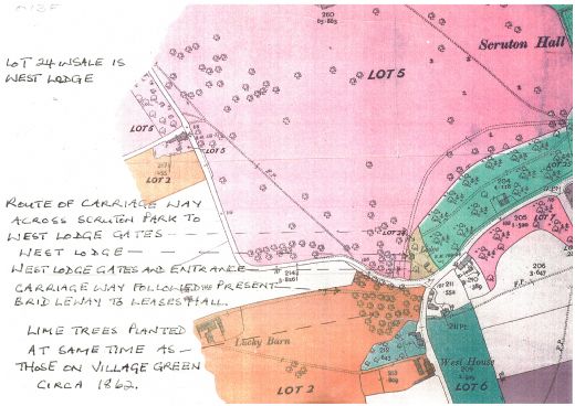 Map of Scruton Hall estate