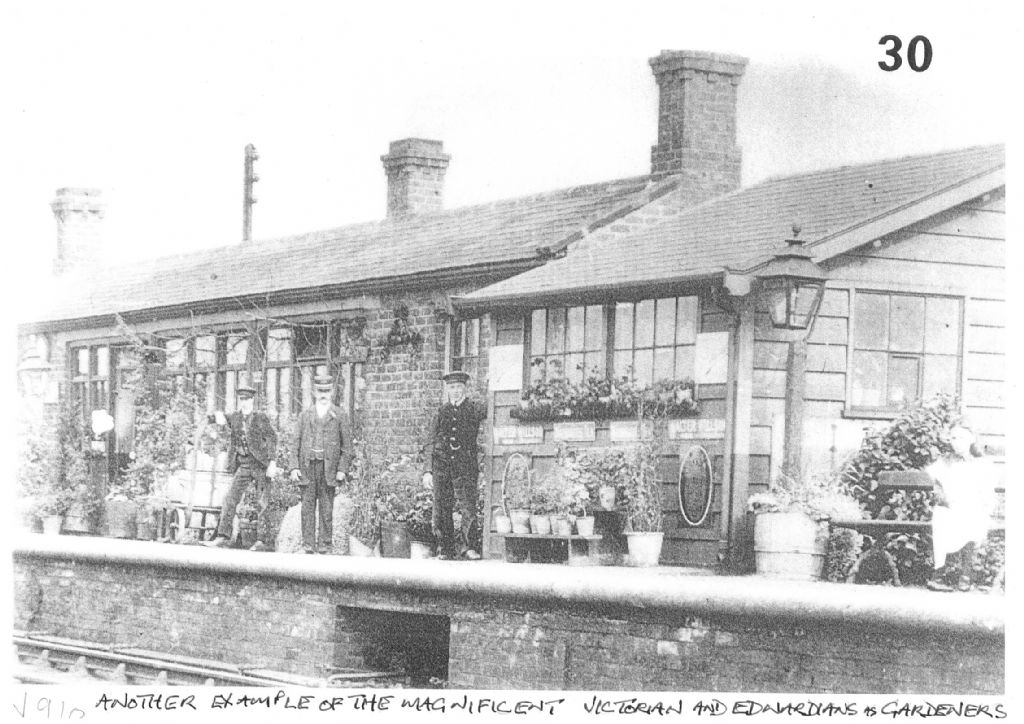 Scruton Station with staff