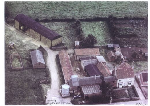 East Grange House from the air